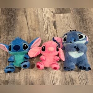 3 ITEMS: Stitch and Angel Plushies